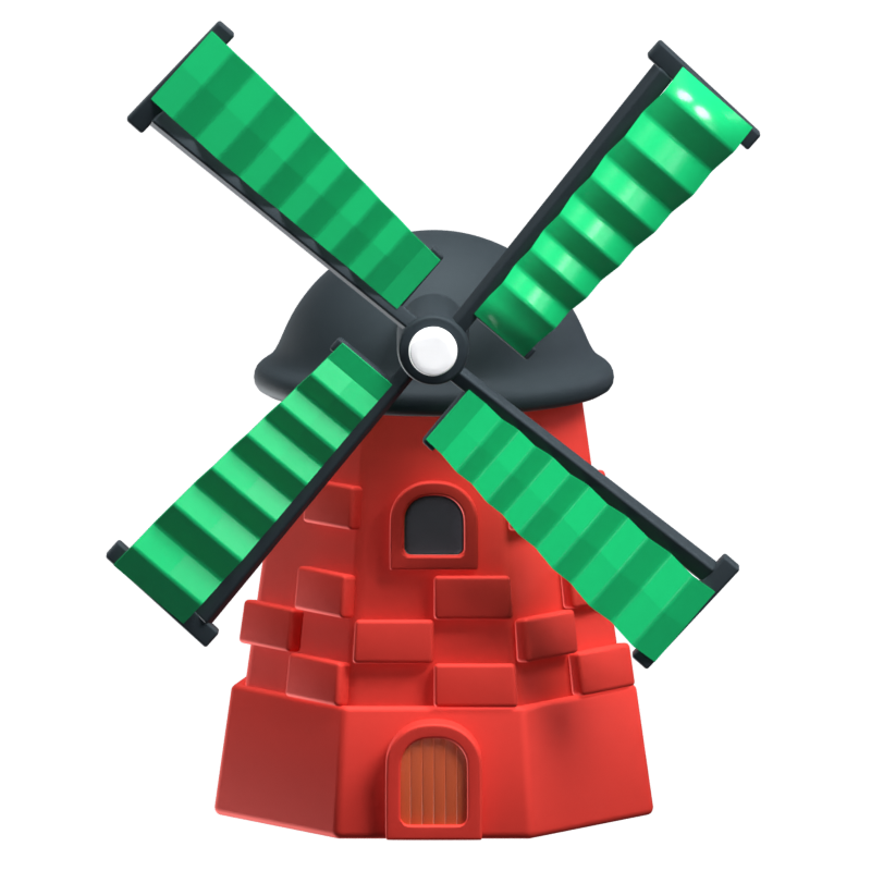 Windmühle 3D-Symbol Modell