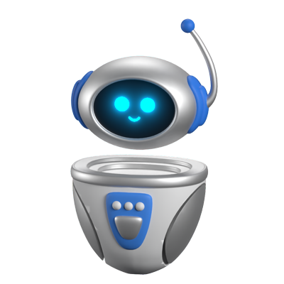 Futuristic Android Robot 3D Animated Icon 3D Graphic