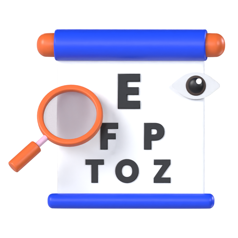 Eye Chart 3D Model