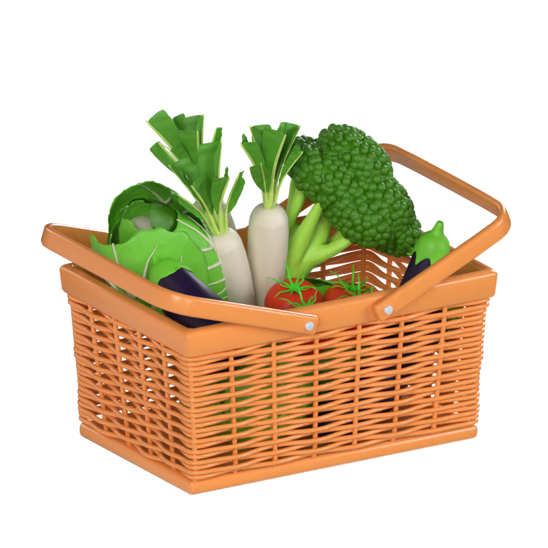 Vegetables Basket 3D Model