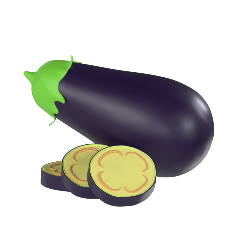 Eggplant 3D Model 3D Graphic