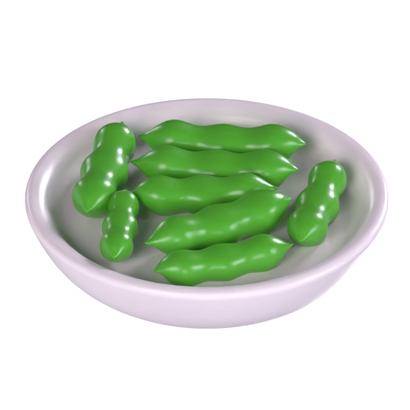 Edamame Modelo 3D