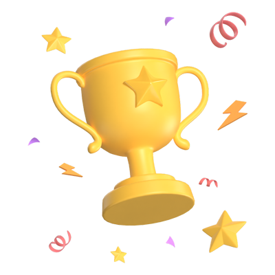 Award Trophy 3D Graphic