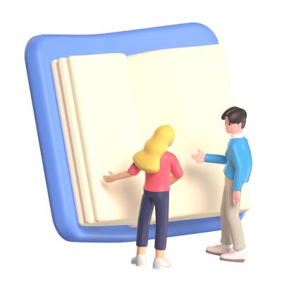 Learn Together 3D Graphic