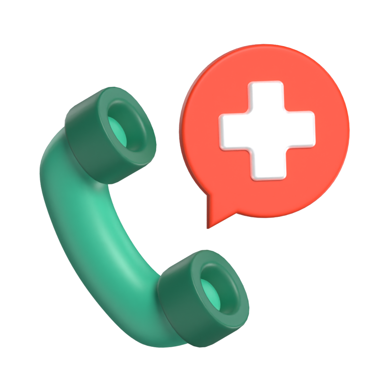 Medical Call Center 3D Illustration