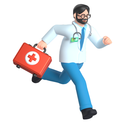 Running Doctor 3D Graphic