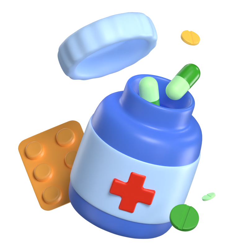 Medicines 3D Graphic