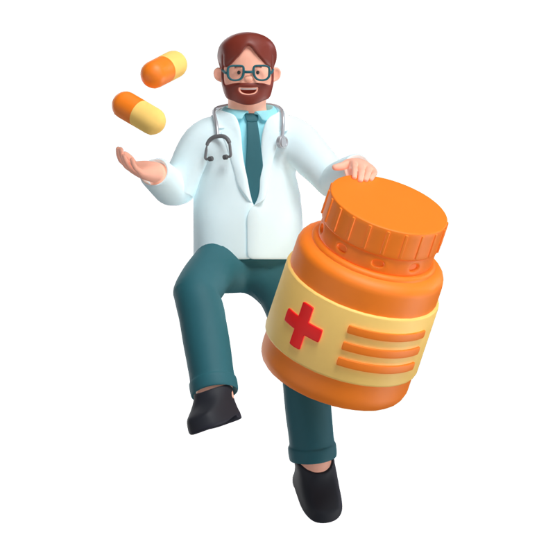 Doctor's Prescription 3D Illustration