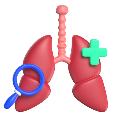 Salud pulmonar 3D Graphic