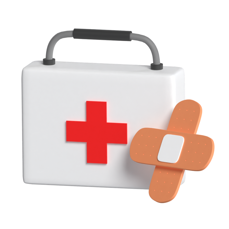 First aid 3D Illustration