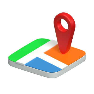 Maps With The Location Pin 3D Icon 3D Graphic