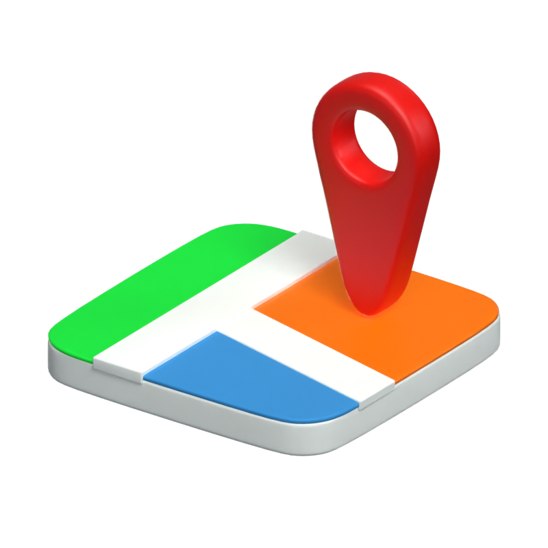 Maps With The Location Pin 3D Icon 3D Graphic