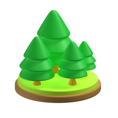Forest 3D Icon For Real Estate 3D Graphic