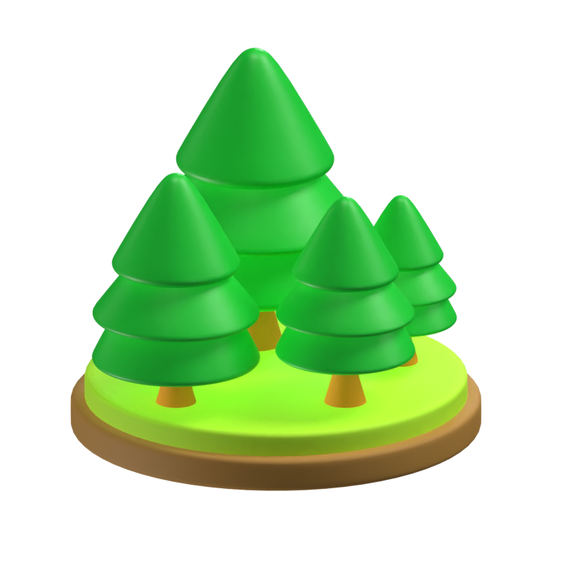 Forest 3D Icon For Real Estate 3D Graphic