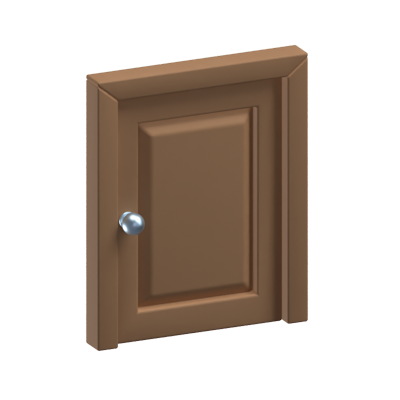 Door 3D Icon For Real Estate 3D Graphic