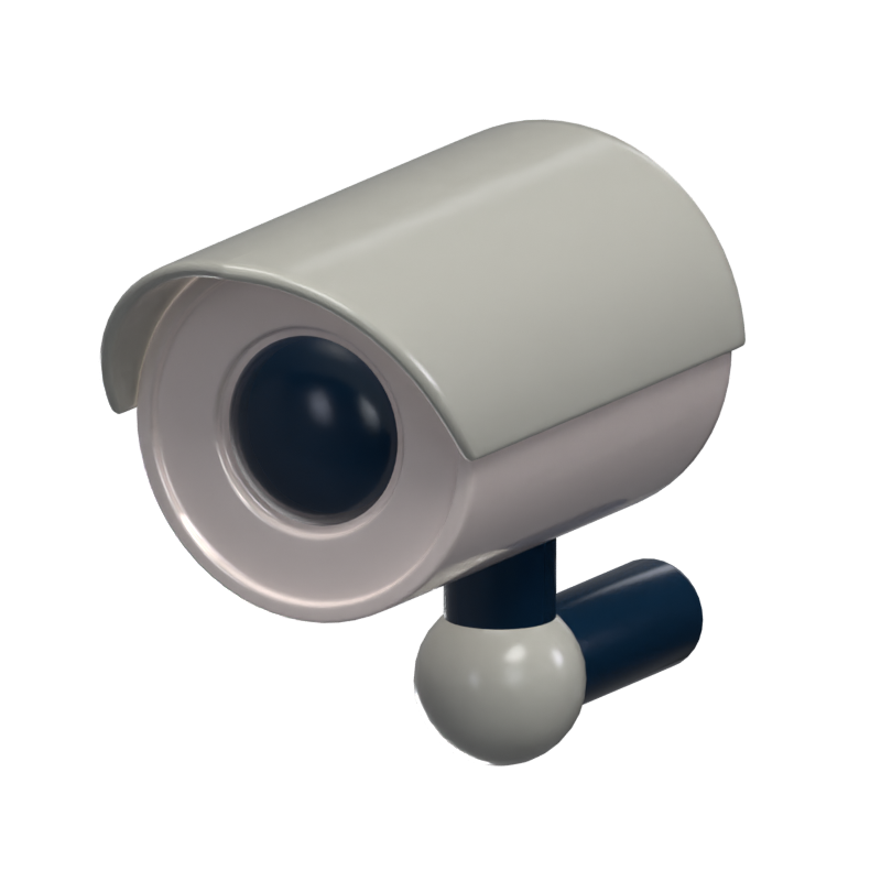 CCTV 3D Icon For Real Estate Security 3D Graphic