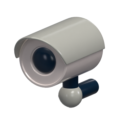 CCTV 3D Icon For Real Estate Security 3D Graphic