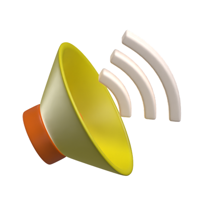 Audio Speaker 3D Icon Model 3D Graphic