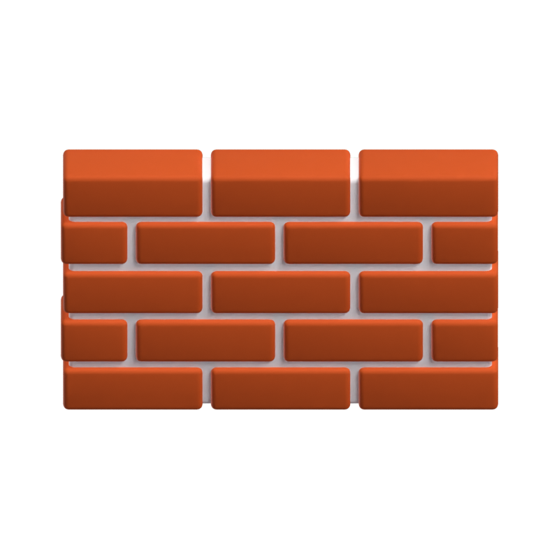 Wall 3D Icon For Real Estate 3D Graphic