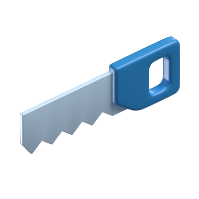 Hand Saw 3D Icon For Construction 3D Graphic