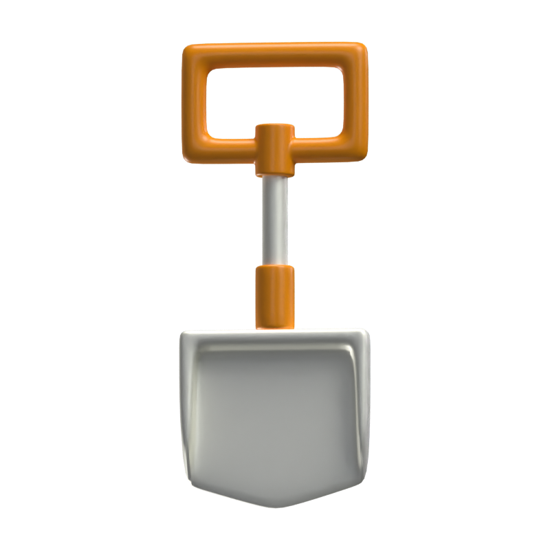 Shovel 3D Construction Tool Icon 3D Graphic