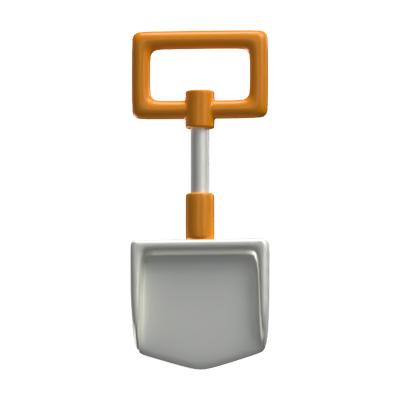 Shovel 3D Construction Tool Icon 3D Graphic