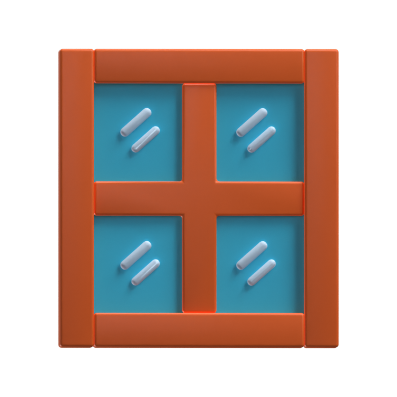 Window 3D Icon For Real Estate 3D Graphic