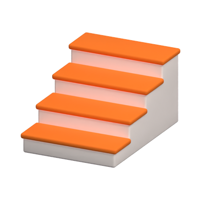 Stairs 3D Icon For Real Estate 3D Graphic