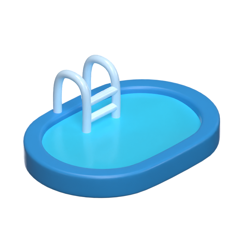 Swimming Pool 3D Icon For Real Estate