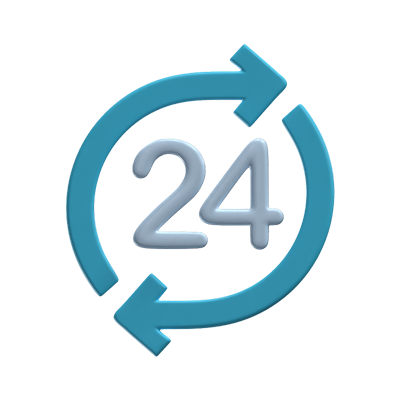 24 Hours Sign 3D Icon Model 3D Graphic