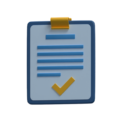 Agreement Document 3D Icon For Real Estate 3D Graphic