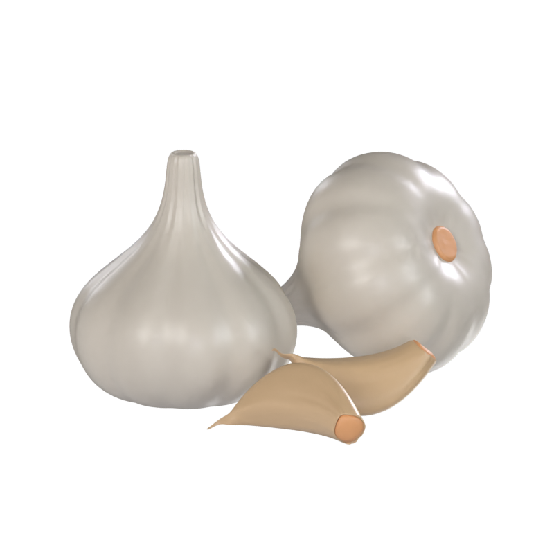 Knoblauch 3D Modell