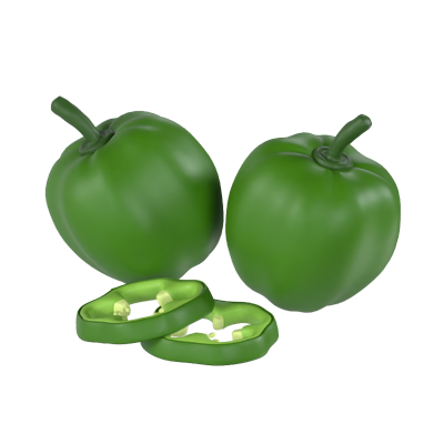 Green Pepper 3D Model 3D Graphic