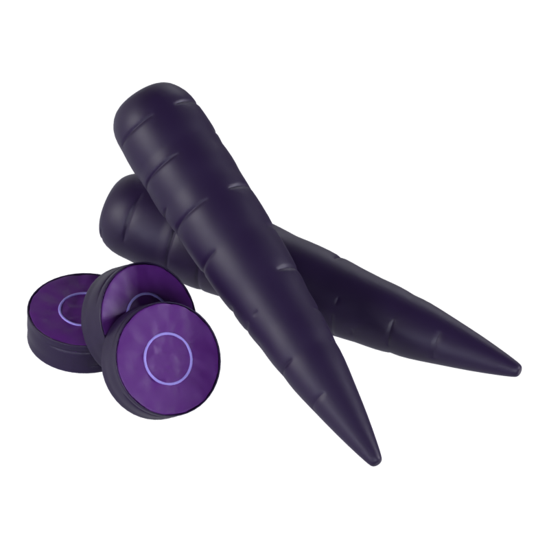 Purple Carrots 3D Model