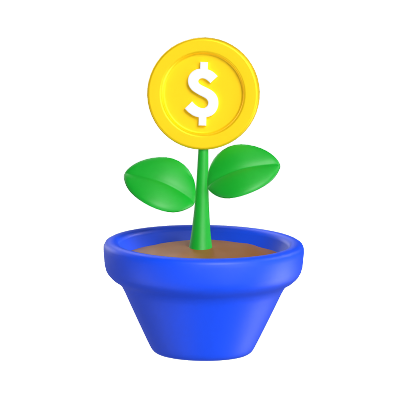 Money Tree 3D Graphic