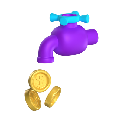 Money Faucet 3D Graphic