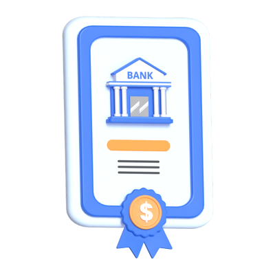 Bonds Certificate 3D Graphic