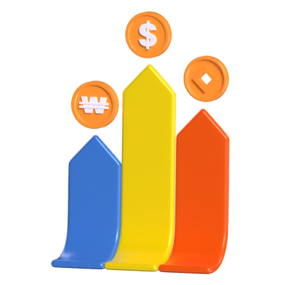 Foreign Currency 3D Graphic