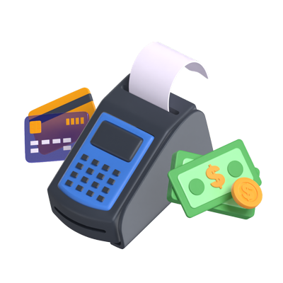 Payment Instruments 3D Graphic