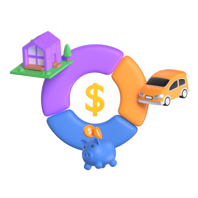 Money Management 3D Graphic