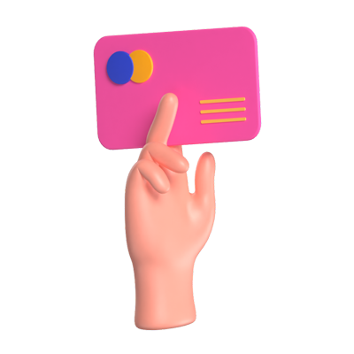 Holding Credit Card 3D Graphic