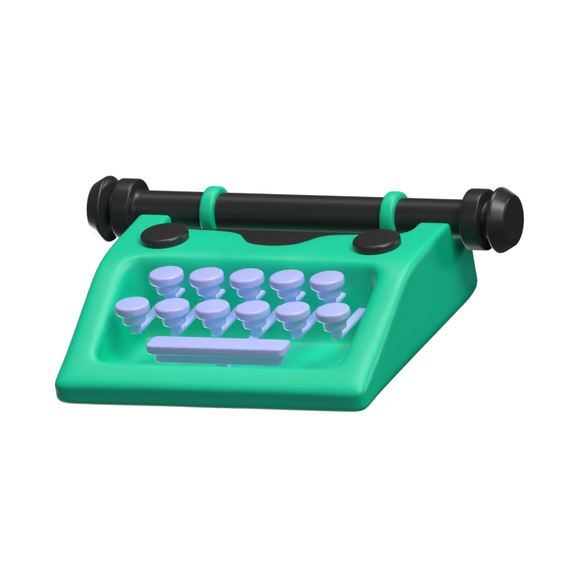 Typewriter 3D Icon Model 3D Graphic