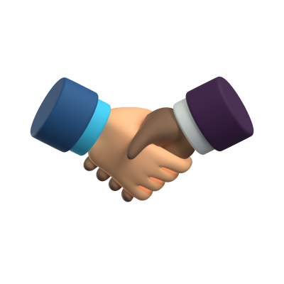 deal illustrated with shaking hands 3d icono para bienes raíces 3D Graphic