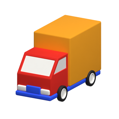 Truck 3D Vehicle Icon 3D Graphic