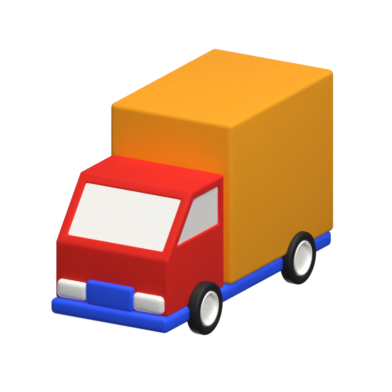 Truck 3D Vehicle Icon 3D Graphic