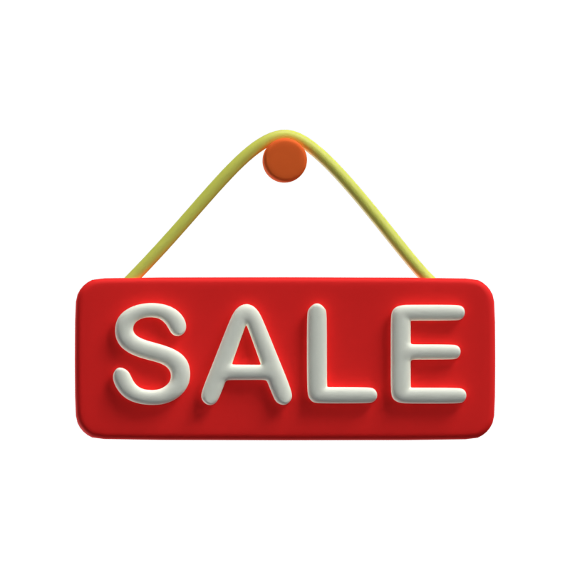 Sale Board 3D Icon Model 3D Graphic