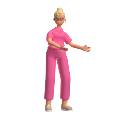 Tracy HR Fintech 3D Character 3D Graphic