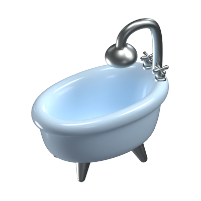 Bathtub 3D Icon For Real Estate 3D Graphic