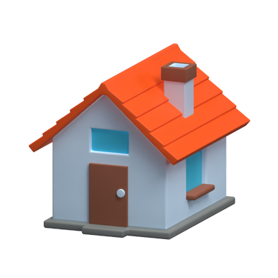 Home 3D Icon For Real Estate 3D Graphic