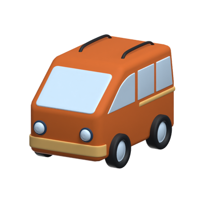 Caravan 3D Icon For Real Estate 3D Graphic